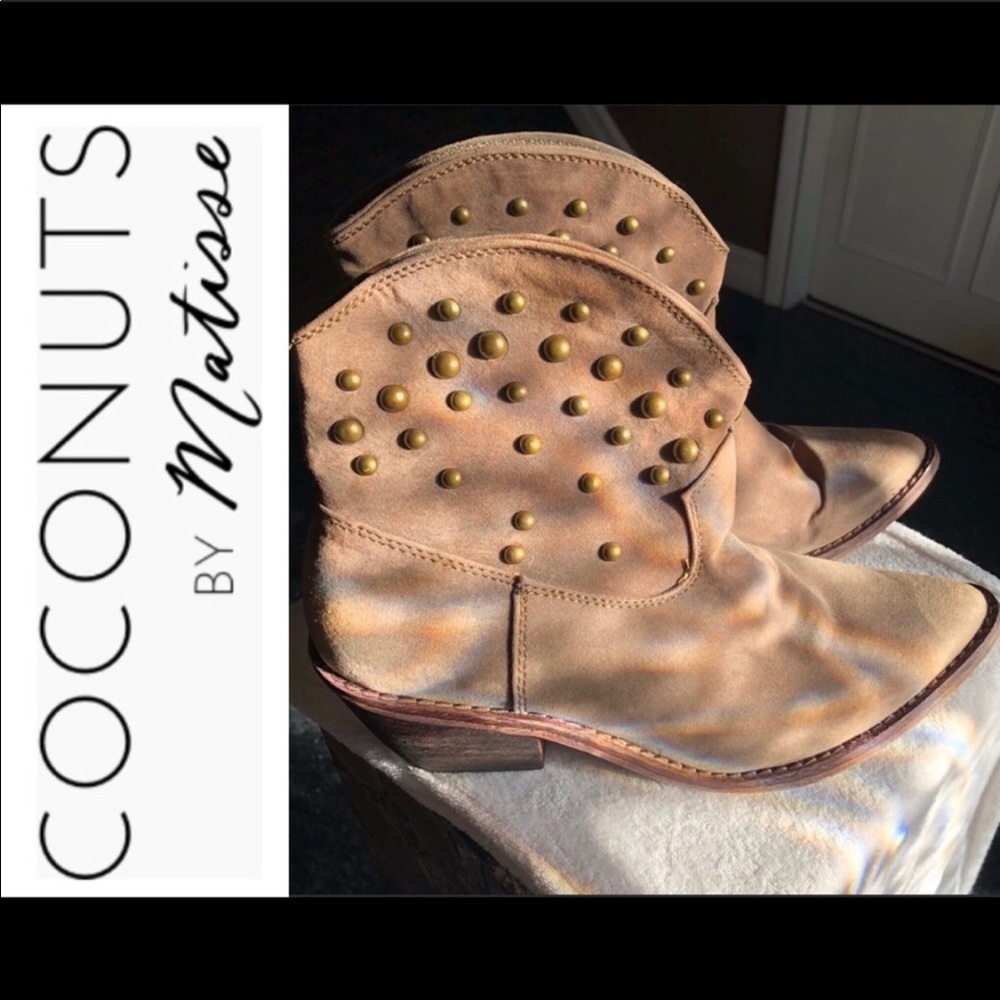 Gold Studded Western Ankle Bootie